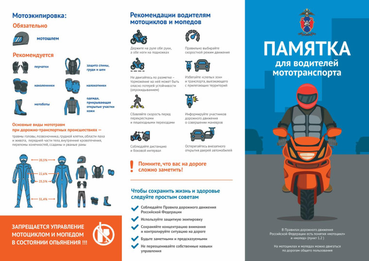 Памятка для водителей мототранспорта. Памятка для водителей мототранспорта.
